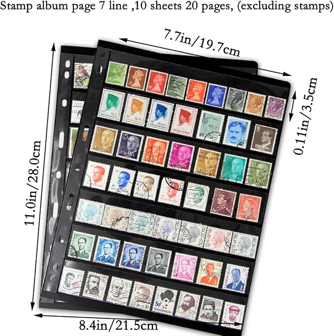 10 Sheets Stamp Pages Collector Stamp Album Page Stamp Pages - Image 2