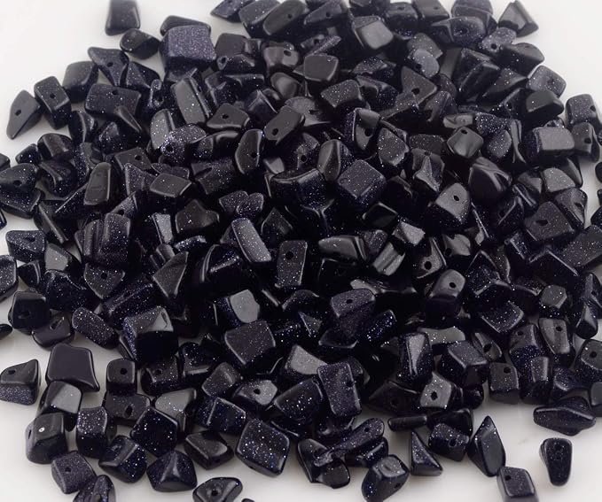 Natural Chip Stone Beads Blue Sandstone 5-8mm About 400 Pieces Irregular - Image 2