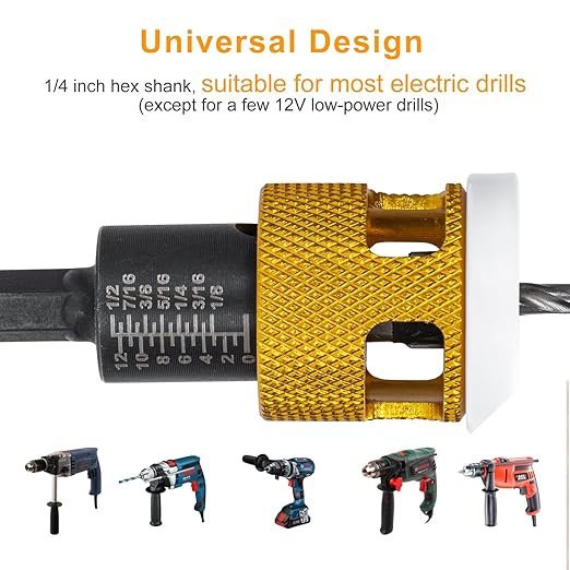 Countersink Drill Bit Set for Wood,7 PCS Counter Sink Drill Bit with HSS Tapered Drill Bits and 1/4" Hex Shank Quick Change for Woodworking with Storage Box