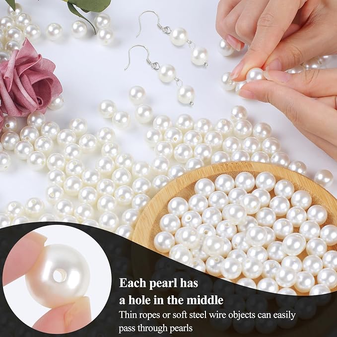Phinus 350 Pcs 12mm Pearl Beads - Image 3