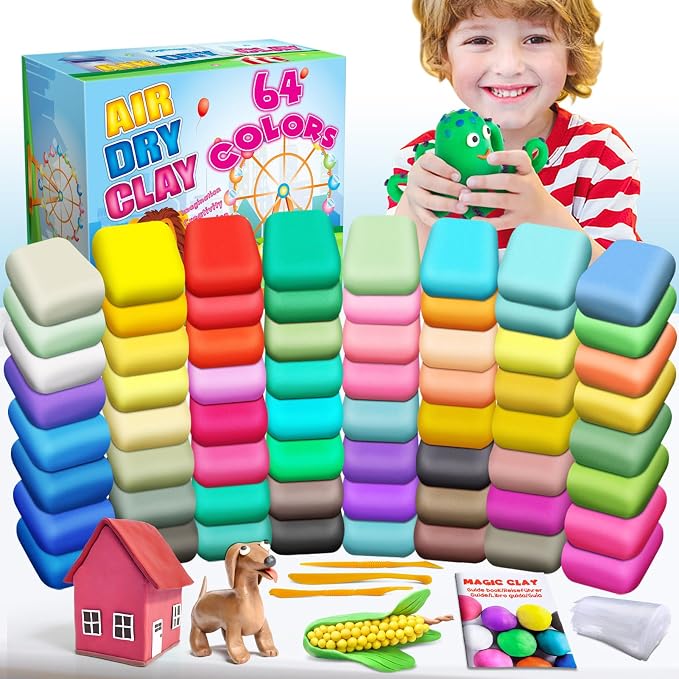 ESSENSON Air Dry Clay 64 Colors, Modeling Clay by ESSENSON