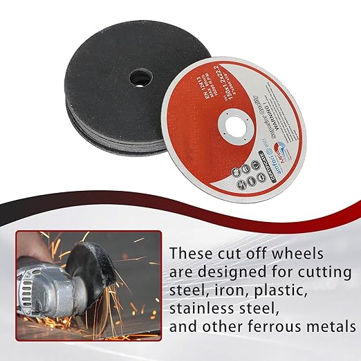 findmall 100 Pack 6" x.045 x7/8" Cut-Off Wheel - Metal and Stainless Steel Cutting Discs, Fir for Cutting Steel, Iron, Plastic, Stainless Steel, Etc