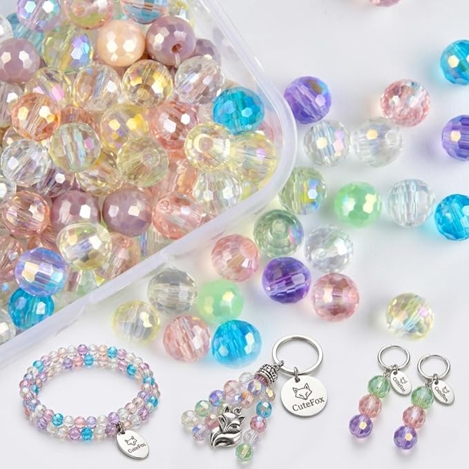 Premium Austrian Glass Beads, Mix Assorted Glass Beads by CutefoxPonyClayBeadsBulk