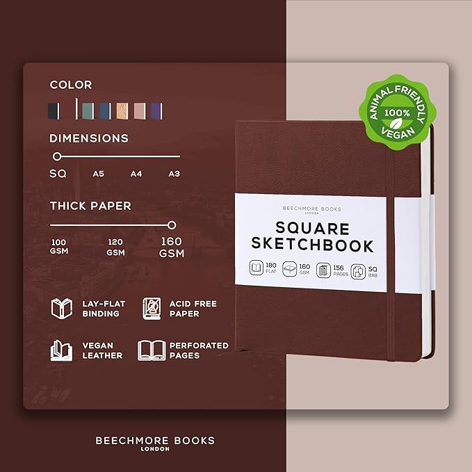Beechmore Books Square Mixed Media Sketchbook - Image 2