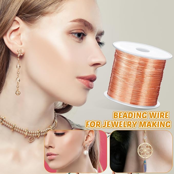 Funrous 5 Rolls 5 Size Jewelry Wire 18, 26 Gauge Copper Wire Kit Jewelry - Image 5