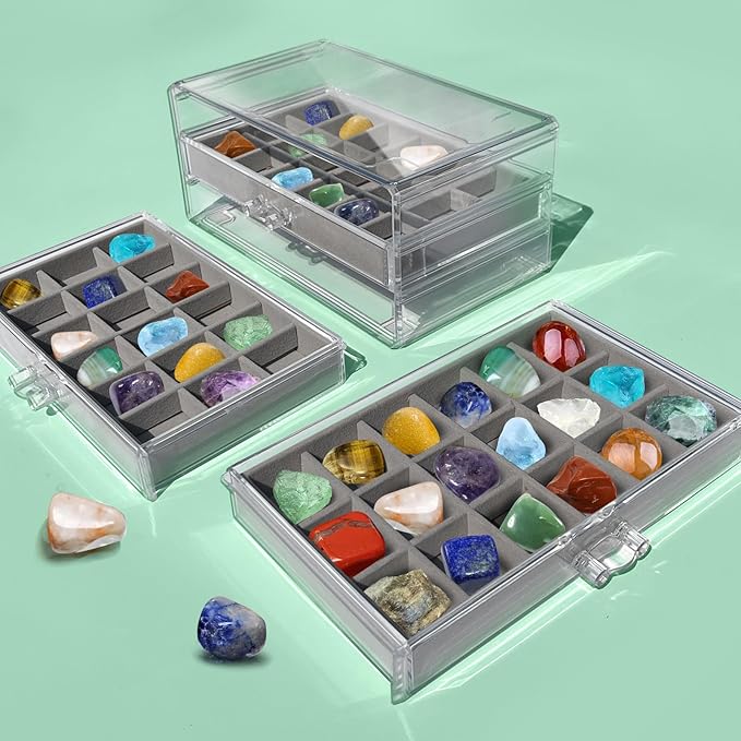 Rock Display Case, Rock Collection Box - Image 2