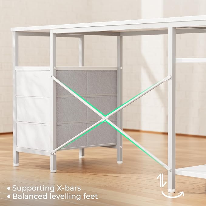 Huuger L Shaped Office Desk - Image 9