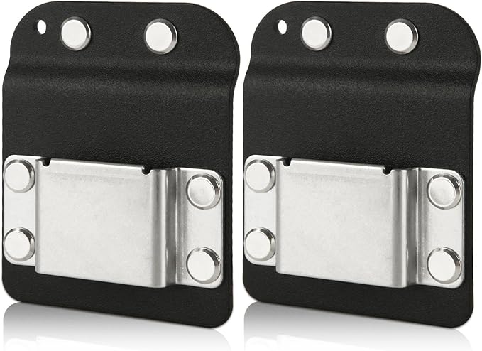 Starvast 2pcs Tape Measure Holder for Belt, Tape Measure Belt Clip, Drill Holder for Tool Belt, Fits Up to 2" Tool Belt, Suitable for Measuring Tape Drill, Any Tape Holster with A Clip, Black