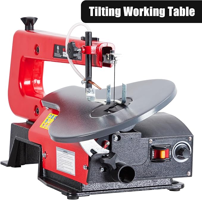 16-Inch Scroll Saw with Tilting Table – Adjustable Speed for Wood, Acrylic, and Crafts