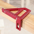 3D Multi-Angle Measuring Ruler, 45/90 Degree Aluminum Alloy Woodworking Square by KETIPED