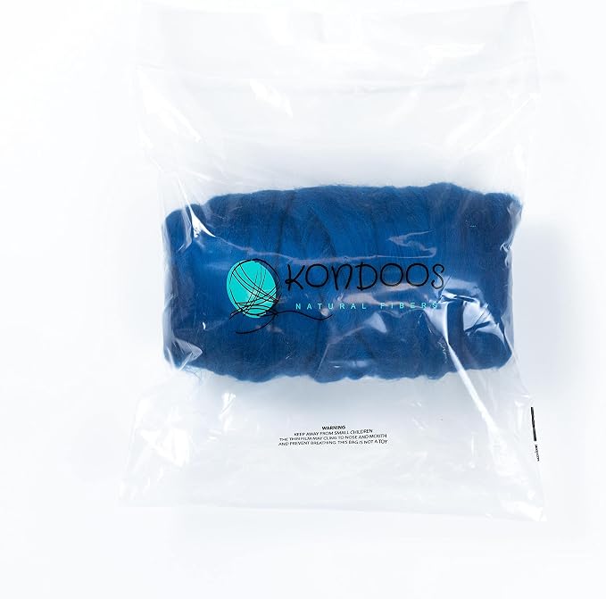 Kondoos Colored Natural Wool roving, 1 lb. Best Wool - Image 3
