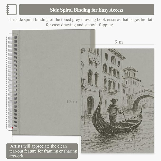 SuFly Gray Sketchbook 9" x 12" - Image 2
