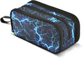 Dark Blue Electric Lightning Pencil Case Box Boys Girls Large Pencil Pouch by BOENLE-WELCOMEYOURCOMING