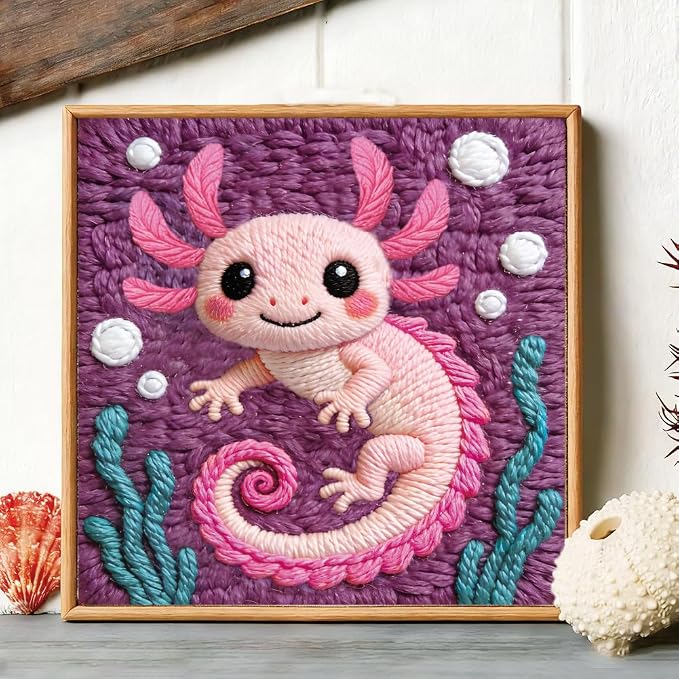 BEUNITONE Pink Axolotl Punch Needle Kit - Image 5