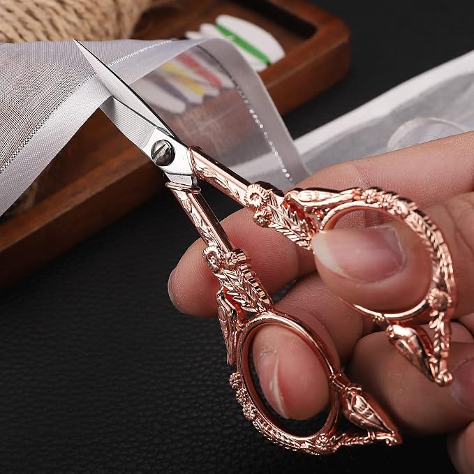 YOUGUOM Sewing Embroidery Scissors – Small Vintage Sharp Pointed Tip Shears - Image 3