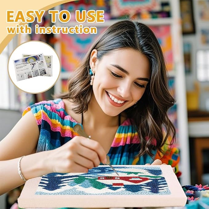 DOODLREAM Snow Scenery DIY Punch Needle Embroidery Kit - Image 3