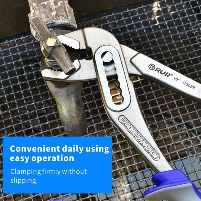10-inch Tongue and Groove Pliers - Adjustable Plier,Quick Adjust&Release,V-Jaw Locks Pliers for Repairs,Gripping,Nuts,Pipes