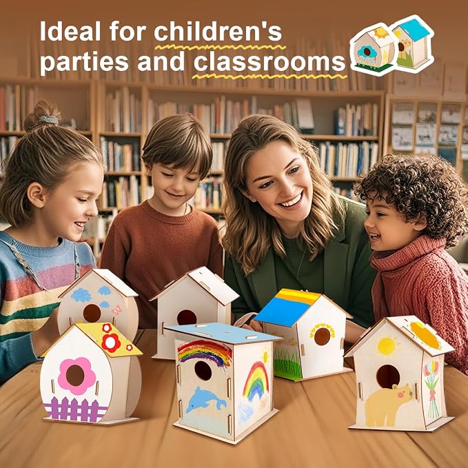 24 Sets DIY Wood Birdhouse Bulk - Image 5