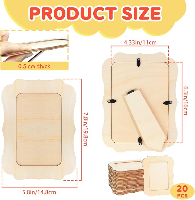 VOKOY 20 Pack Wooden Picture Frames - Image 2