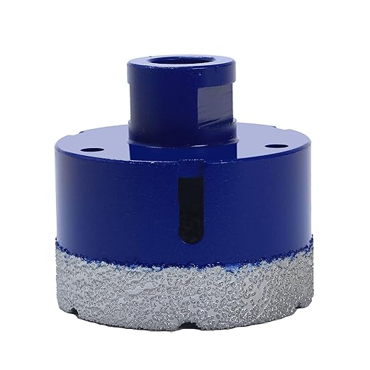 Drilax Pro Series 2-1/2 Inch Diamond Hole Saw | for Angle Grinders (5/8"-11 Thread) & Regular Drills (Adapter Incl.) | 1-3/8" Depth | Fast Dry Drilling for Large Pipes, Vents, Conduit | Long Life