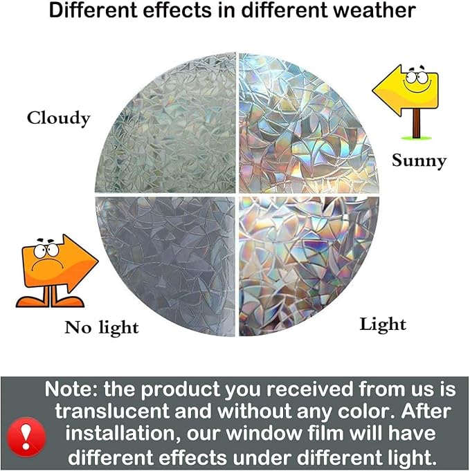 Bloss 3D Window Film Decorative Window Films Stained Glass Film Static Cling - Image 5