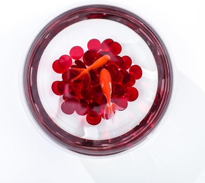 CYS EXCEL Red Glass Gemstone Beads Vase Fillers Flat Marble Beads Multiple - Image 4