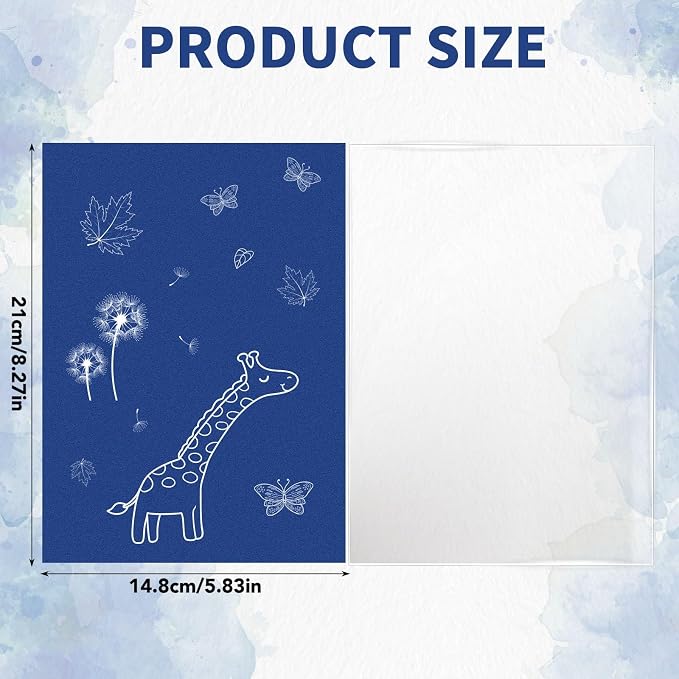 Cyanotype Kit with 50 Sheets Sun Print Paper & Acrylic Panel, Solar Printing - Image 2