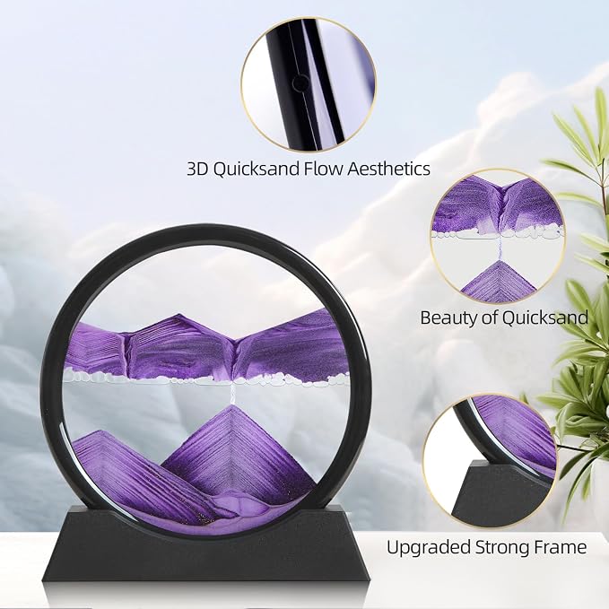 Moving Sand Art Liquid Motion, 3D Deep Sea Sandscape Color Quicksand Decor - Image 3