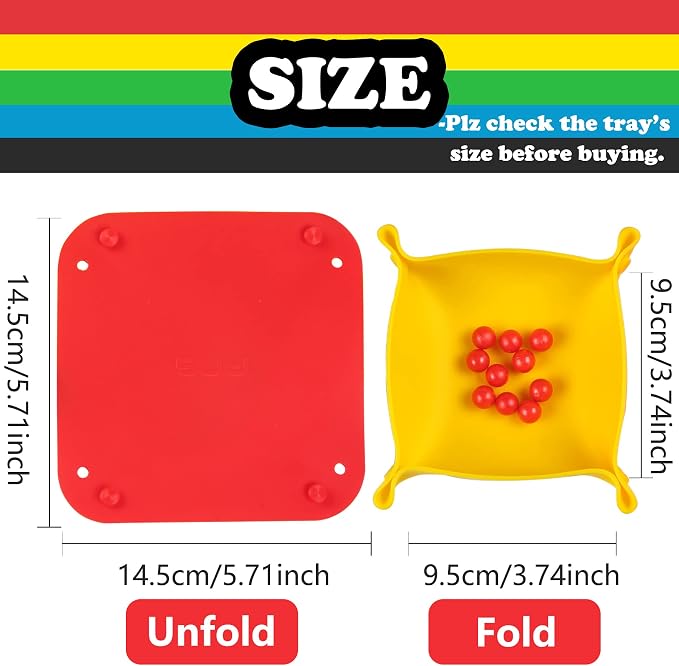 Collapsible Board Game Storage Bowls, Portable Folding Tray Accessory Holds - Image 2