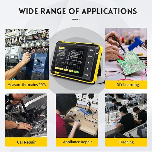 FNIRSI DSO152 Oscilloscope - 2.8" TFT Handheld Digital Oscilloscope Kit Portable Oscilloscope, 2.5MS/s High Sampling Rate, 200KHz Bandwidth, Trigger Function Auto/Nomal/Single