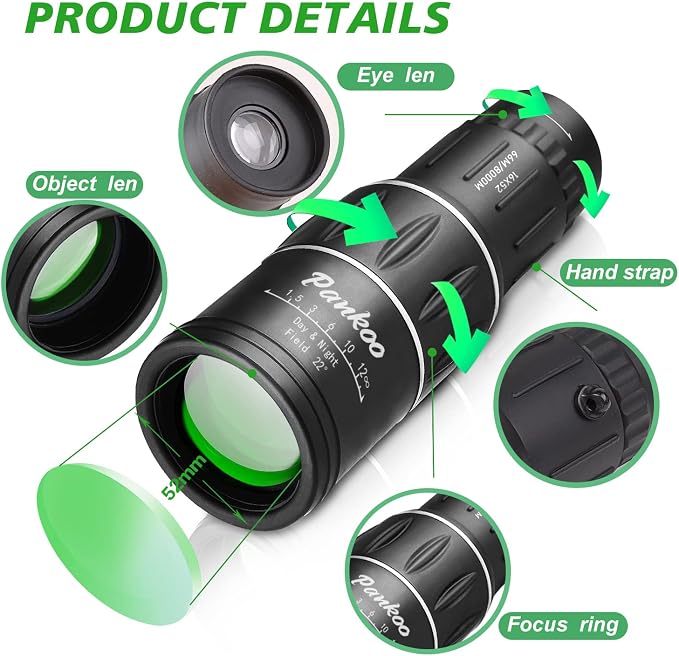 Monocular Telescope High Power 16X52, 2026 Power Prism Compact Monoculars - Image 2