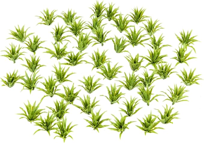 Yetaha 50pcs Green Shrubs Bush Model, Aritificial Plants, Railway Wargame Park by Yetaha