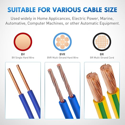 Nilight 300PCS CE2 Closed End Crimp Terminal 16-14 Gauge Nylon Insulated Closed End Wire Cap Wire Connectors Crimp Cap Terminals Connectors for Automotive Car Truck Boats Marine Electrical Wiring