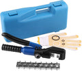 Lichamp Stainless Steel Cable Crimper Hex Lug Tool, Hydraulic Hand Crimping Swaging Tool for Steel Wire Rope 1/8 and 3/16 inch