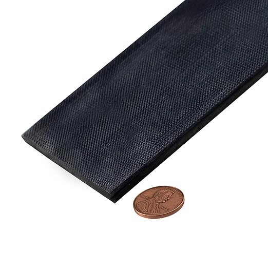 18x2x1/5 Inch Carbon Fiber Board Solid Flat Stock Construction Grade 457x50x5mm