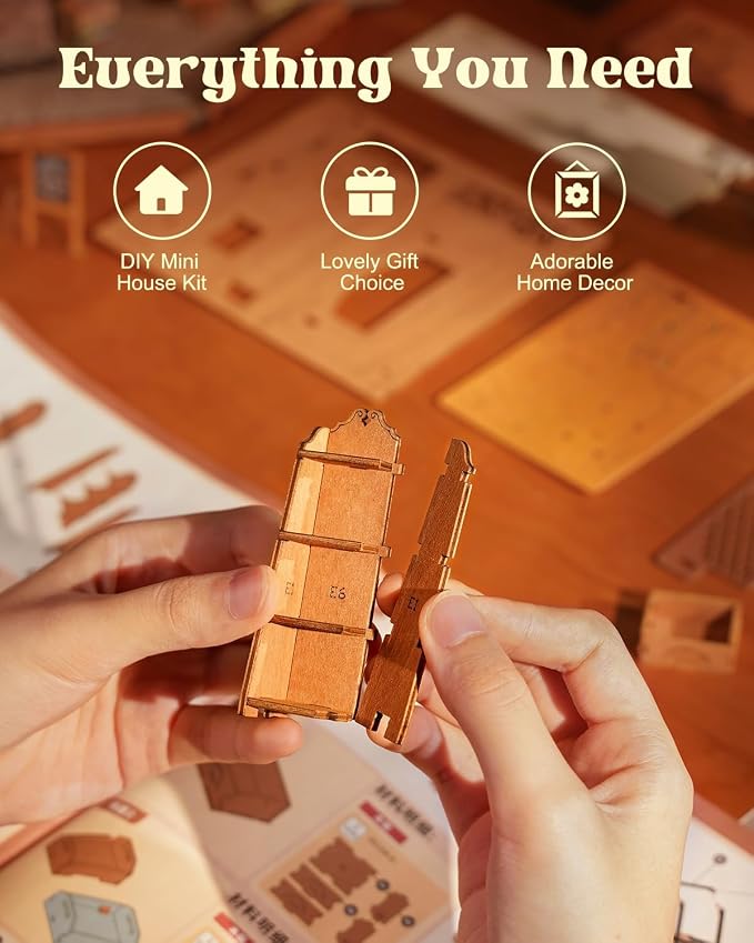 Rowood Miniature House Kit, Mother's Day Mini House Building Kit - Image 8