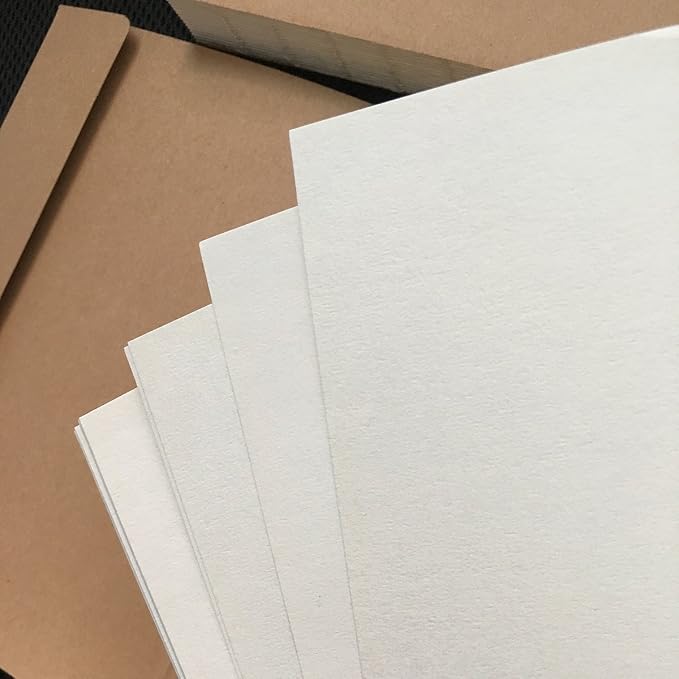 Kraft Cover Drawing Notebook & Sketchbook – Set of 2 Blank Plain Sketch Books – - Image 5