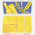 haisstronica 360PCS Heat Shrink Tubing,3:1 Ratio Adhesive Lined Marine Heat Shrink Tube Kit 8 Sizes(3/32"-5/8") Yellow