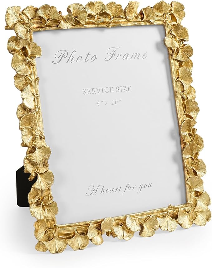 8x10 Picture Frame Gold Picture Frames, Vintage Ornate Frame Leaf Textured by Cuspin