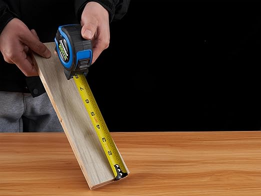 Greendale - 6 Pack - 25 ft Tape Measures - Easy to Read Fractions to 1/8th inch - Magnetic Tip - Thumb and Quick Lock - Autowind - Belt Clip - Blue