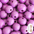 200Pcs Purple Large Wooden Beads - 16mm by SMANTA