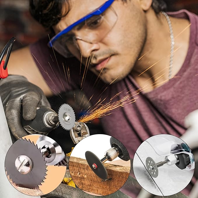 76PCS 1/8inch Shank Power Rotary Tool Accessories Kit for Dremel Tool Kit, HOMEIDOL Diamond Cutting Wheel Tool for Glass, Stone Carving Set Diamond Burr Bits, Sanding Bits for Polishing, Engraving