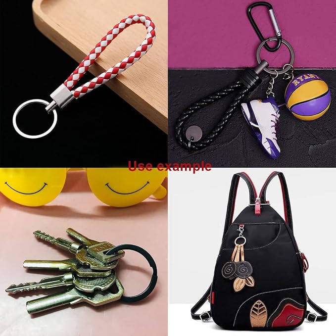 20 Pack Key Ring Keychain 1 Inch 25mm Diameter Metal Flat Split Key Chains Rings - Image 5