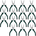 SINJEUN 15 Pack 6 Inch Needle Nose Pliers, Long Needle Nose Pliers with Wire Cutter, Insulated Handle Side Cutting Long Nose Pliers for Cutting and Bending Wire