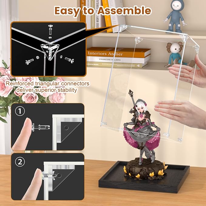 JUJOMAT Acrylic Display Case for Collectibles Clear Acrylic Display Box for - Image 5