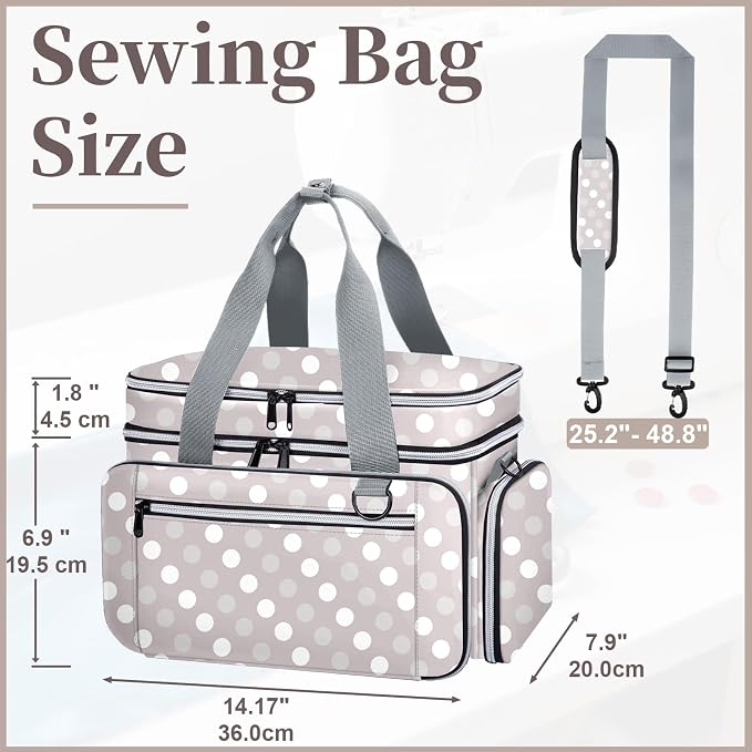 Anitor Large Sewing Supplies Organizer, Double Layer Sewing Storage Organizer - Image 3