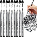 Brusarth Precision Black Micro-Pen Fineliner Ink Pens, Waterproof Archival Ink by Brusarth