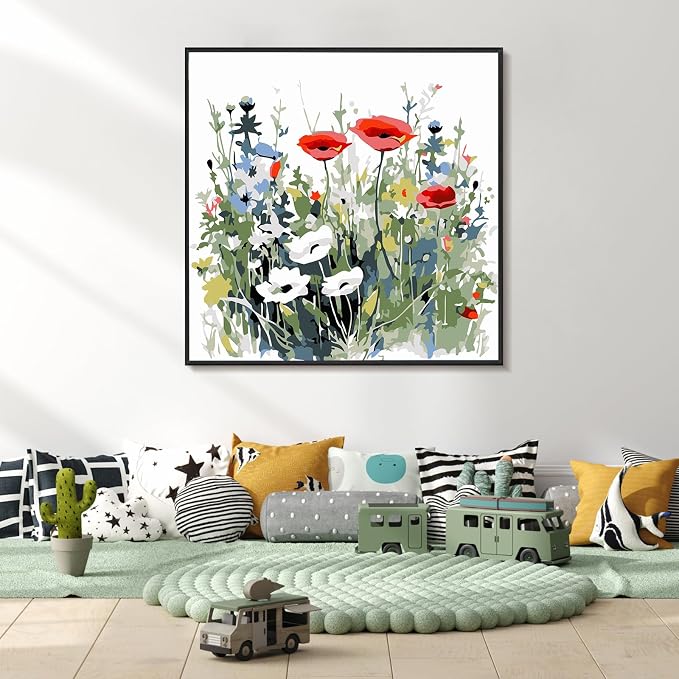 Yezavesu Flower Framed Paint by Numbers Kit - Image 2
