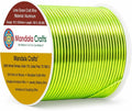 Mandala Crafts 18 Gauge Lime Green Anodized Aluminum Craft Wire, 100 FT | by MandalaCrafts