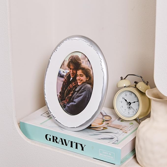 4x6 Ornate Oval Picture Frame, Hand-Crafted Resin Frame - Image 6